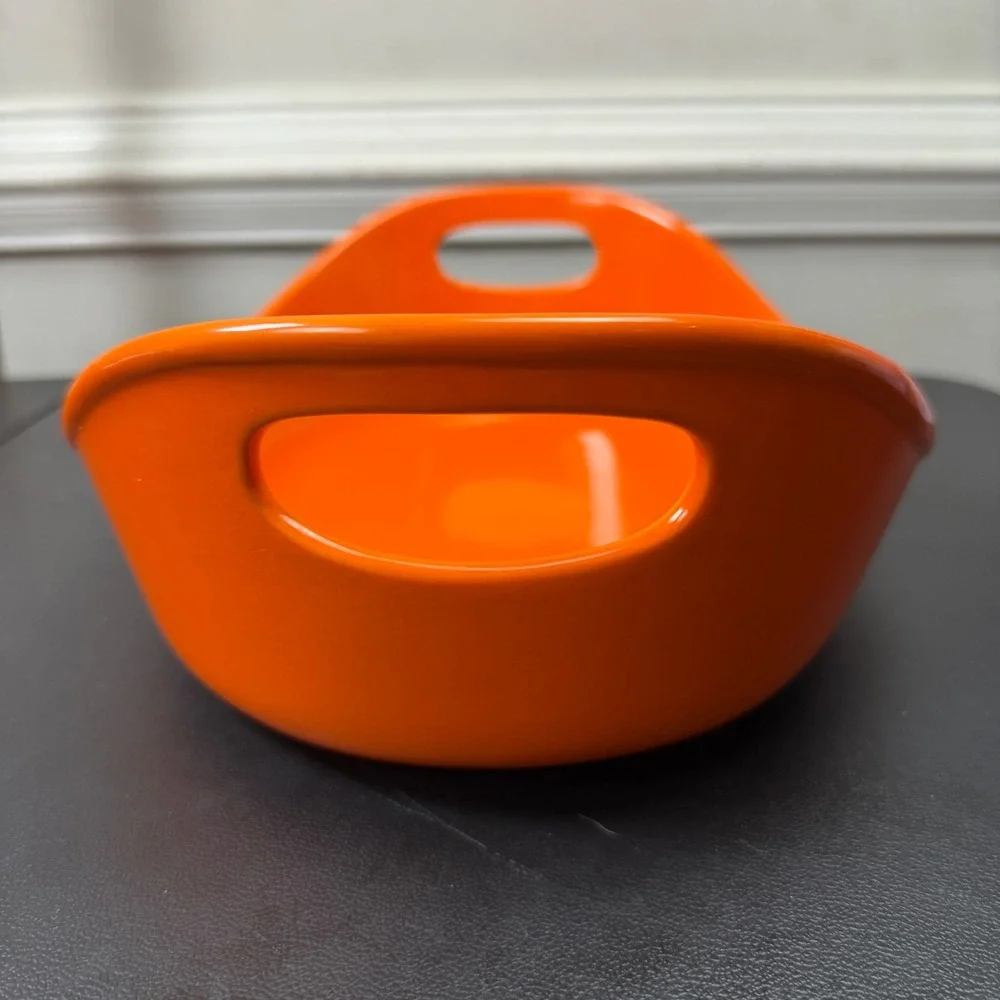 Rachael Ray Casserole Dish Unisex 2.25 Qt Orange Modern Stoneware Oval Baker